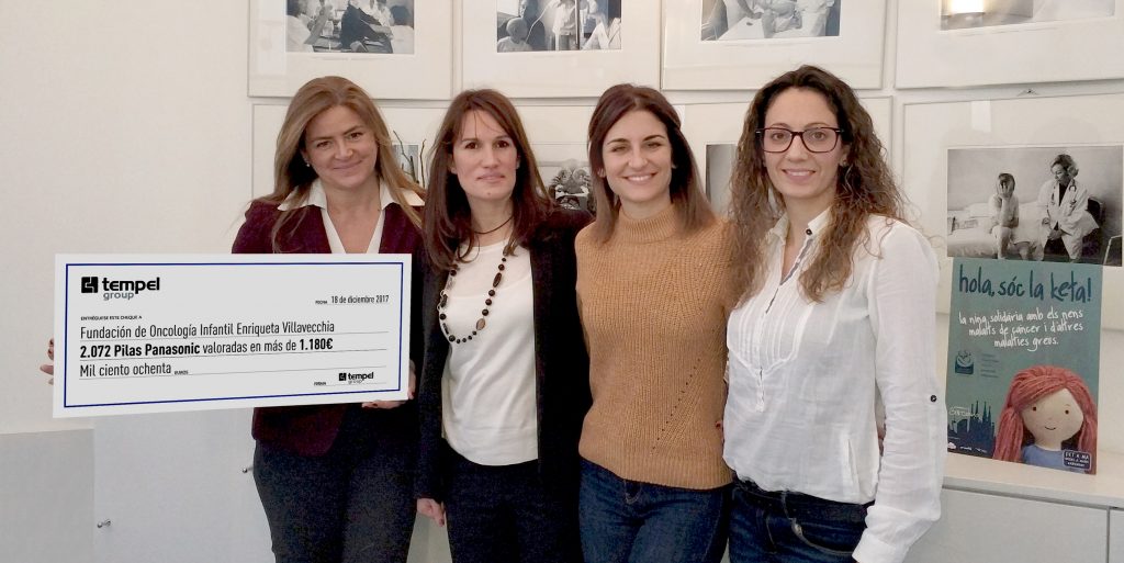 Tempel collaborates with the Enriqueta Villavecchia Foundation for Children's Oncology